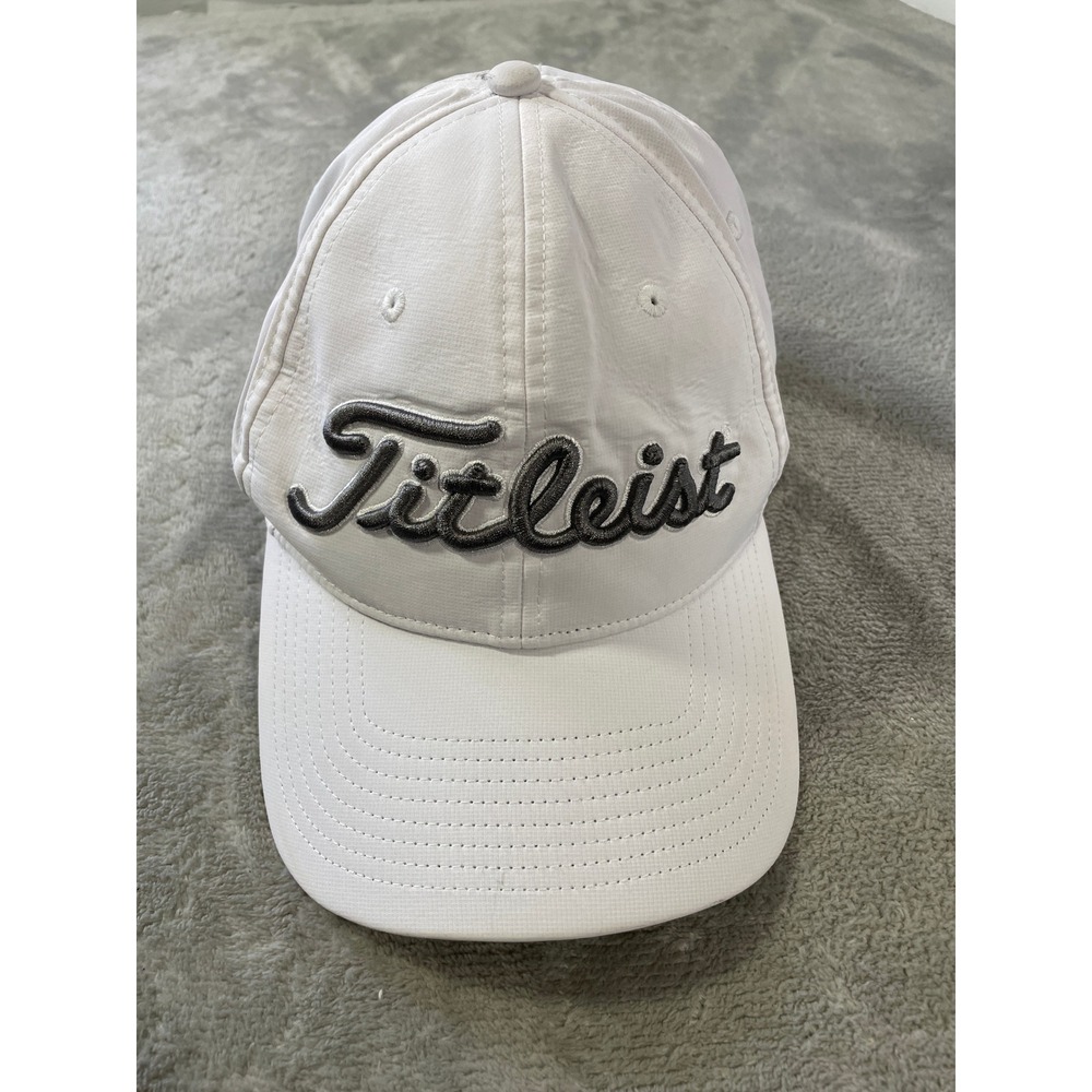Titleist FootJoy FJ Hat Cap Golf Mens White Pro V1 Performance‎ Adjustable